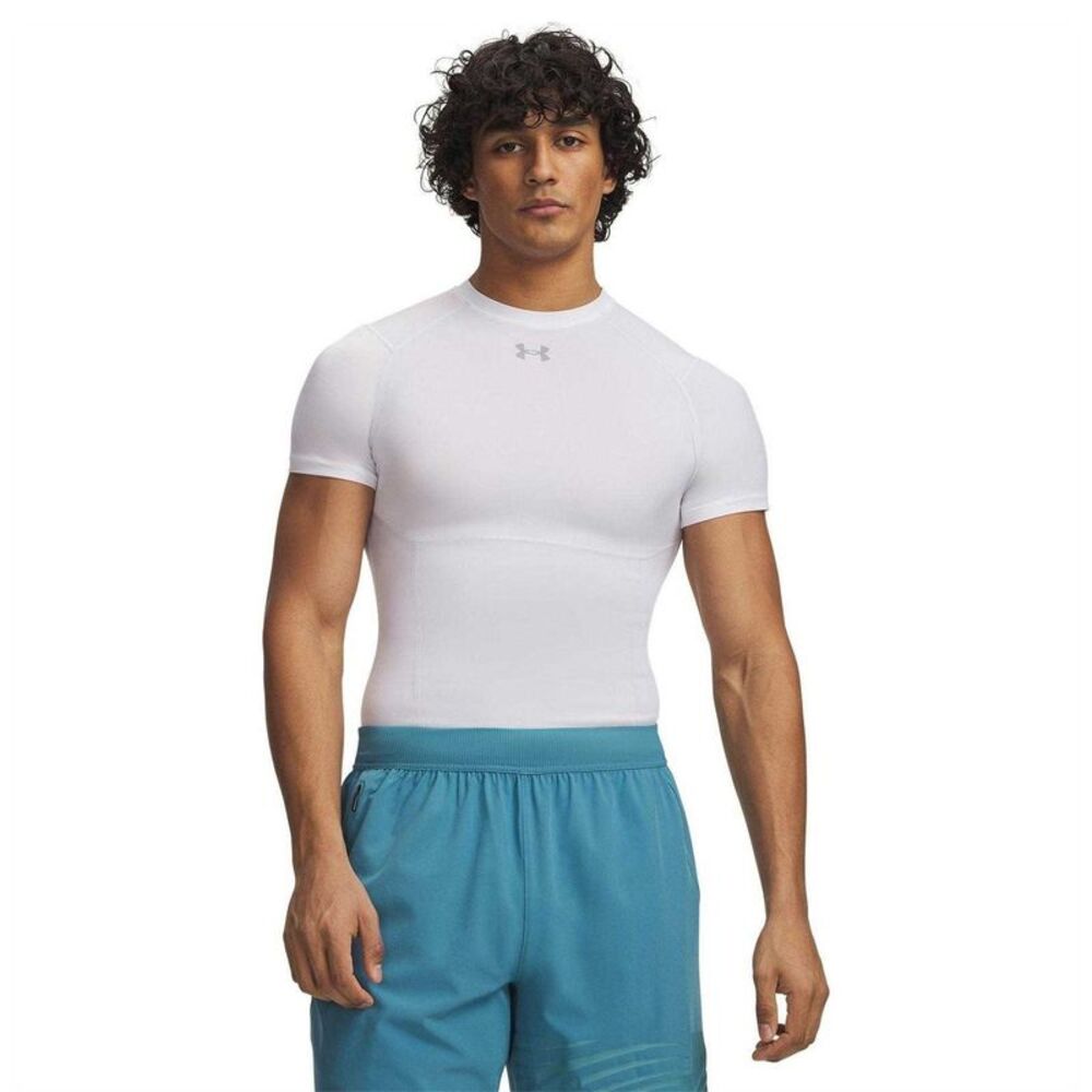 Under Armour Mens HeatGear Compression Base Layer Top / White